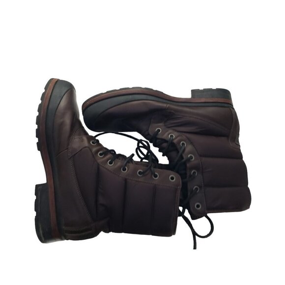 UGG Australia Hamric Mens 13 Brown Leather Lace Puffer Waterproof Boots 1002073 - Picture 4 of 8
